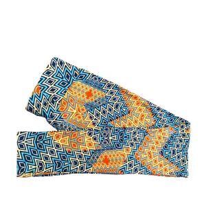 0658 LuLaRoe Size OS Leggings Flame Print Blue and Orange New